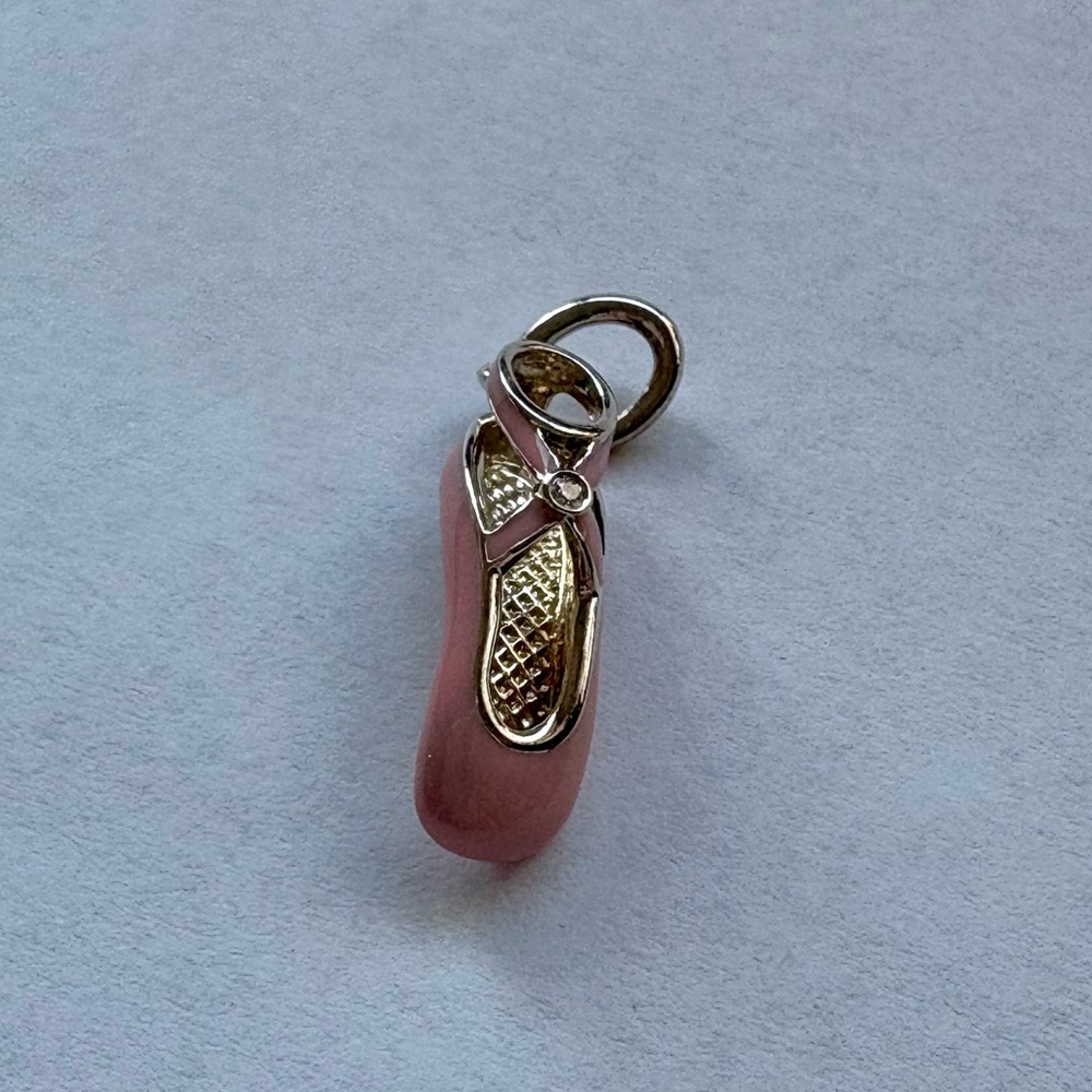 Tiffany’s and Co. Pink Ballet Shoe Charm with Diamond